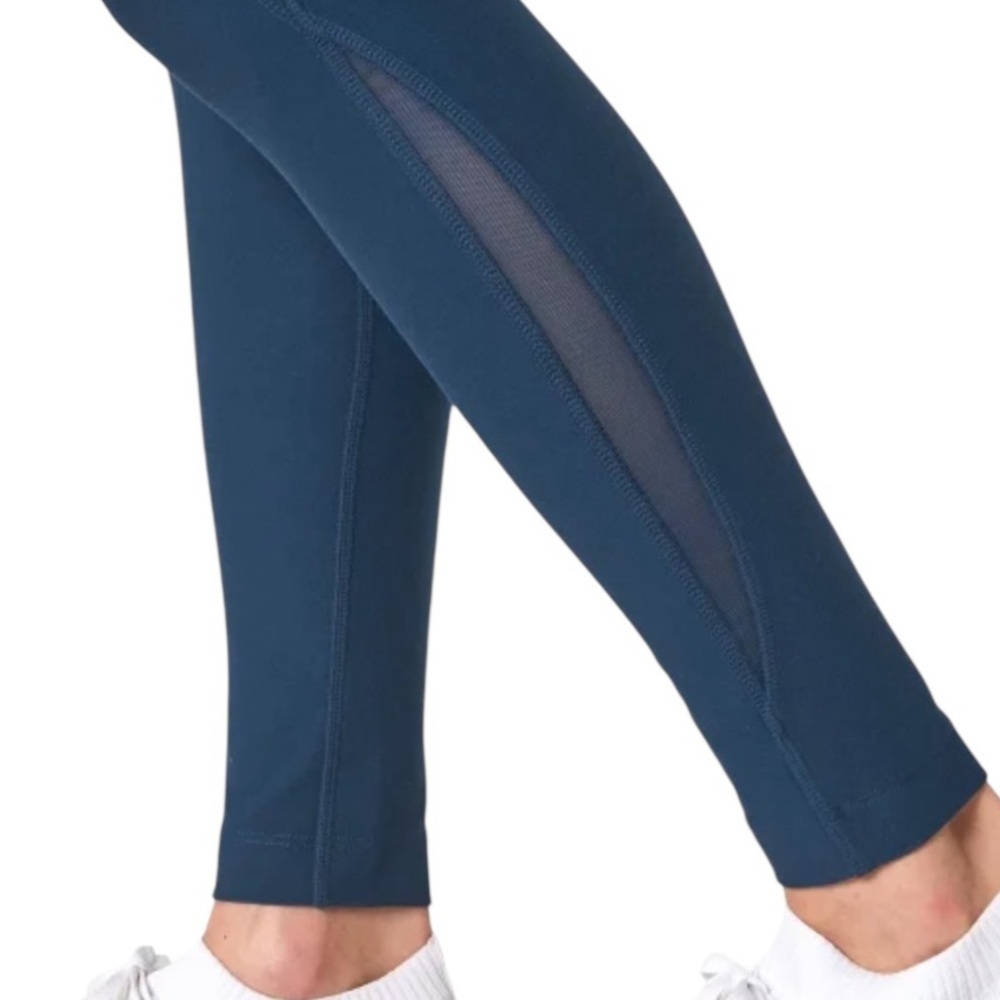 SOLD! DO NOT BUY!! Mondetta High Waist Active Legging L Teal Side Pockets Mesh M - Picture 4 of 13